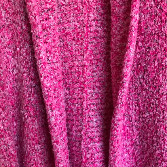 FREE PEOPLE BFF Cardigan Oversized Sweater Prickly Pear Pink Women’s Size Medium - Picture 4 of 16